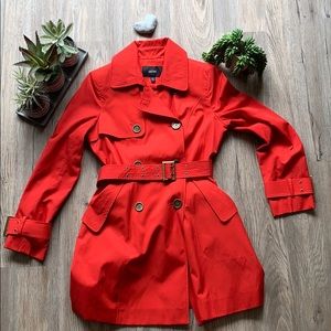 Red trench coat